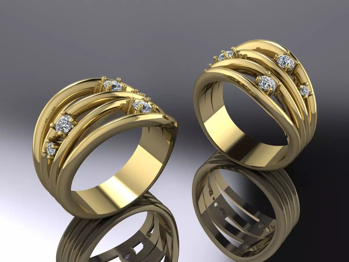 Jewelry Ring Gold 3D print model_0