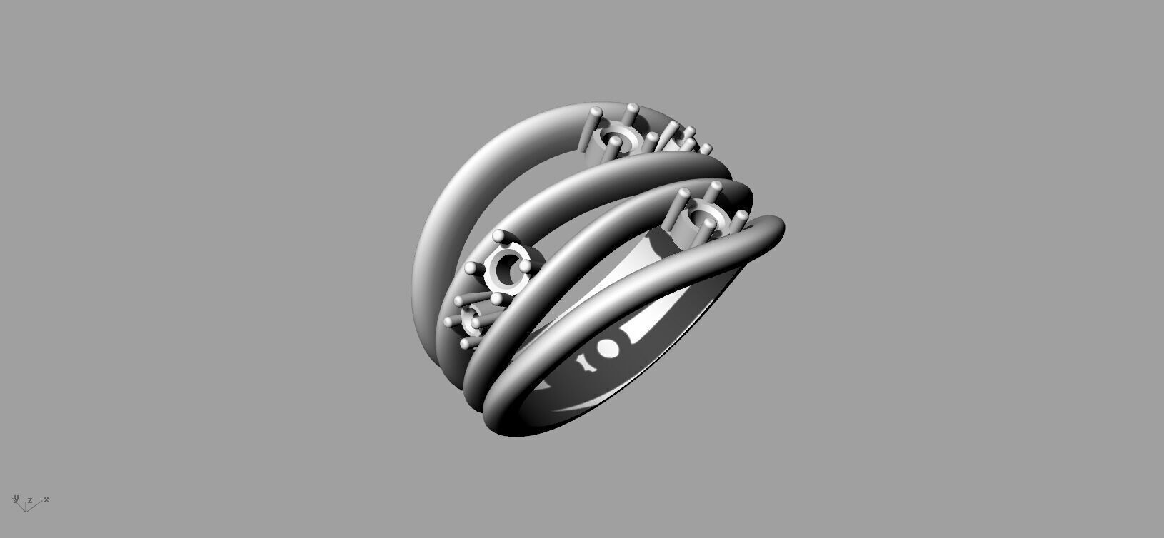 Jewelry Ring Gold 3D print model_4