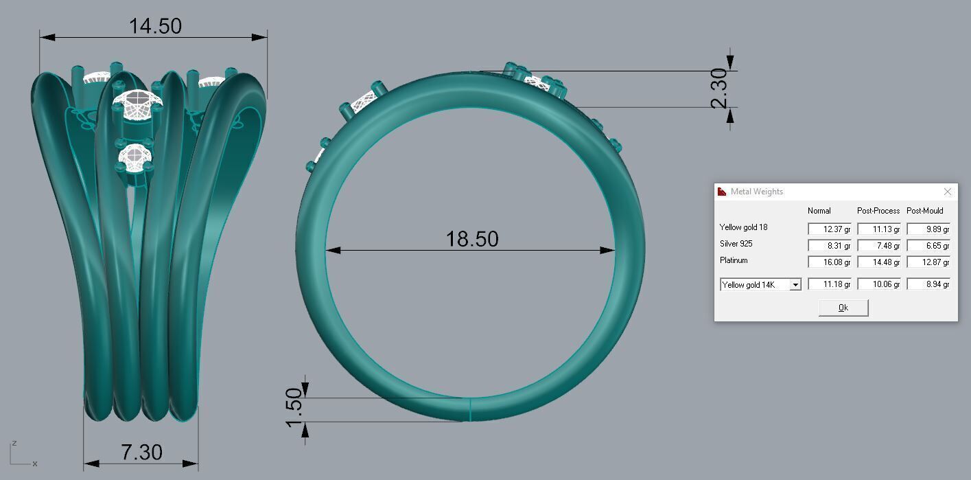 Jewelry Ring Gold 3D print model_3