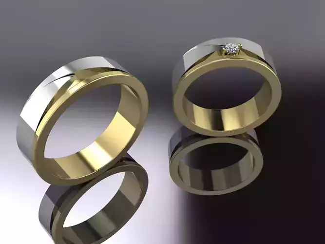 Wedding Ring Gold 3D print model