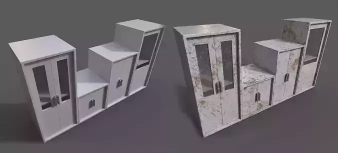 Set 2 Modern Furniture 3D Model