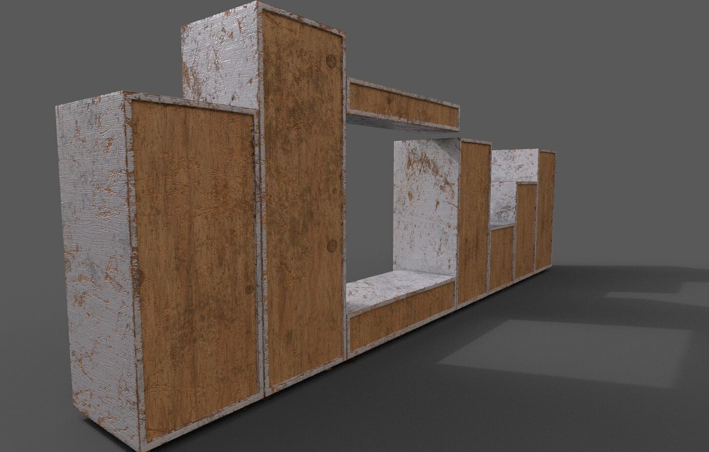 Set Old Modern Furniture 3D Model Low-poly 3D model_20