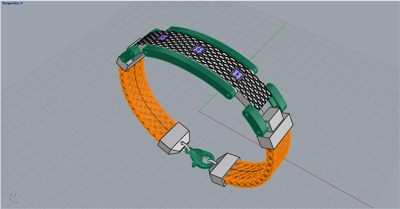 Man bracelet model 1326 3D print model_10