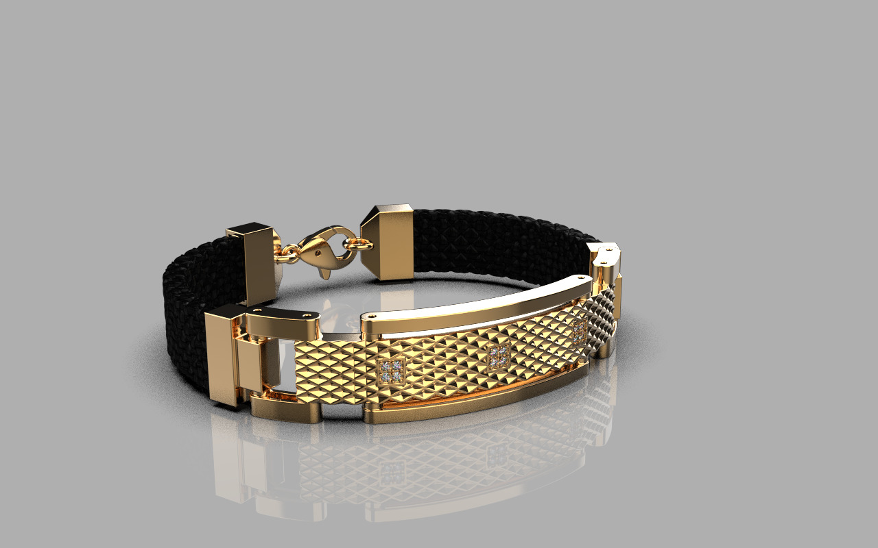 Man bracelet model 1326 3D print model_5