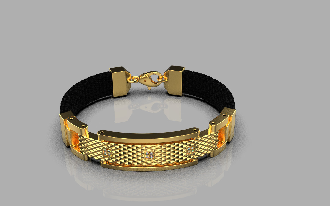 Man bracelet model 1326 3D print model_4