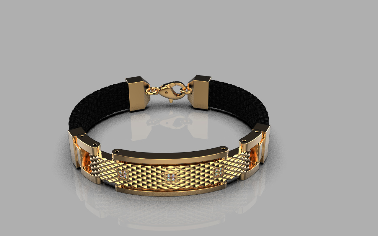 Man bracelet model 1326 3D print model_12