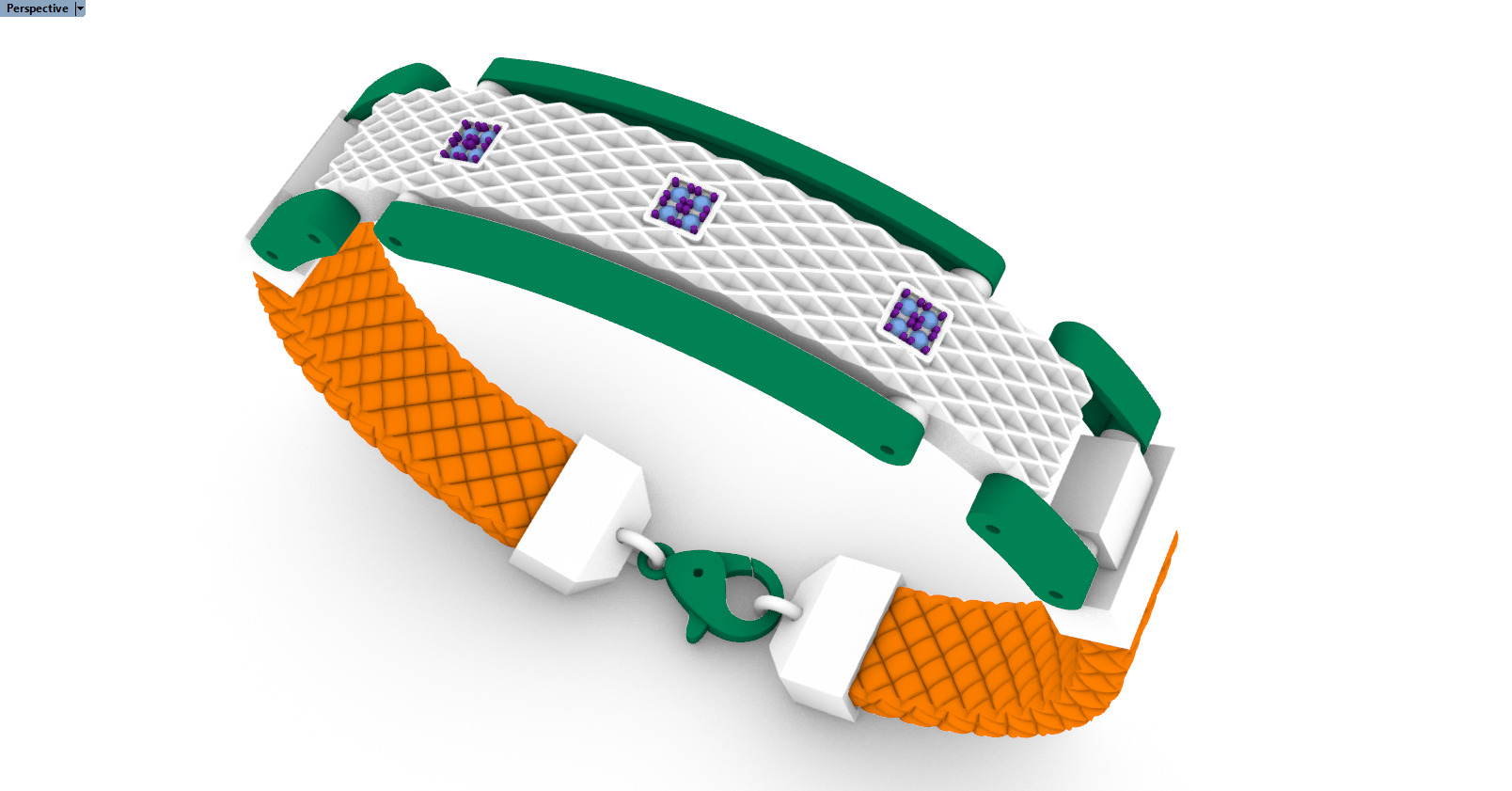 Man bracelet model 1326 3D print model_3