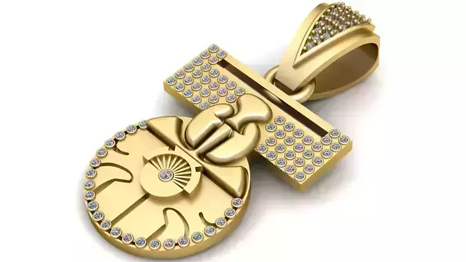 Geometric Gold Pendant