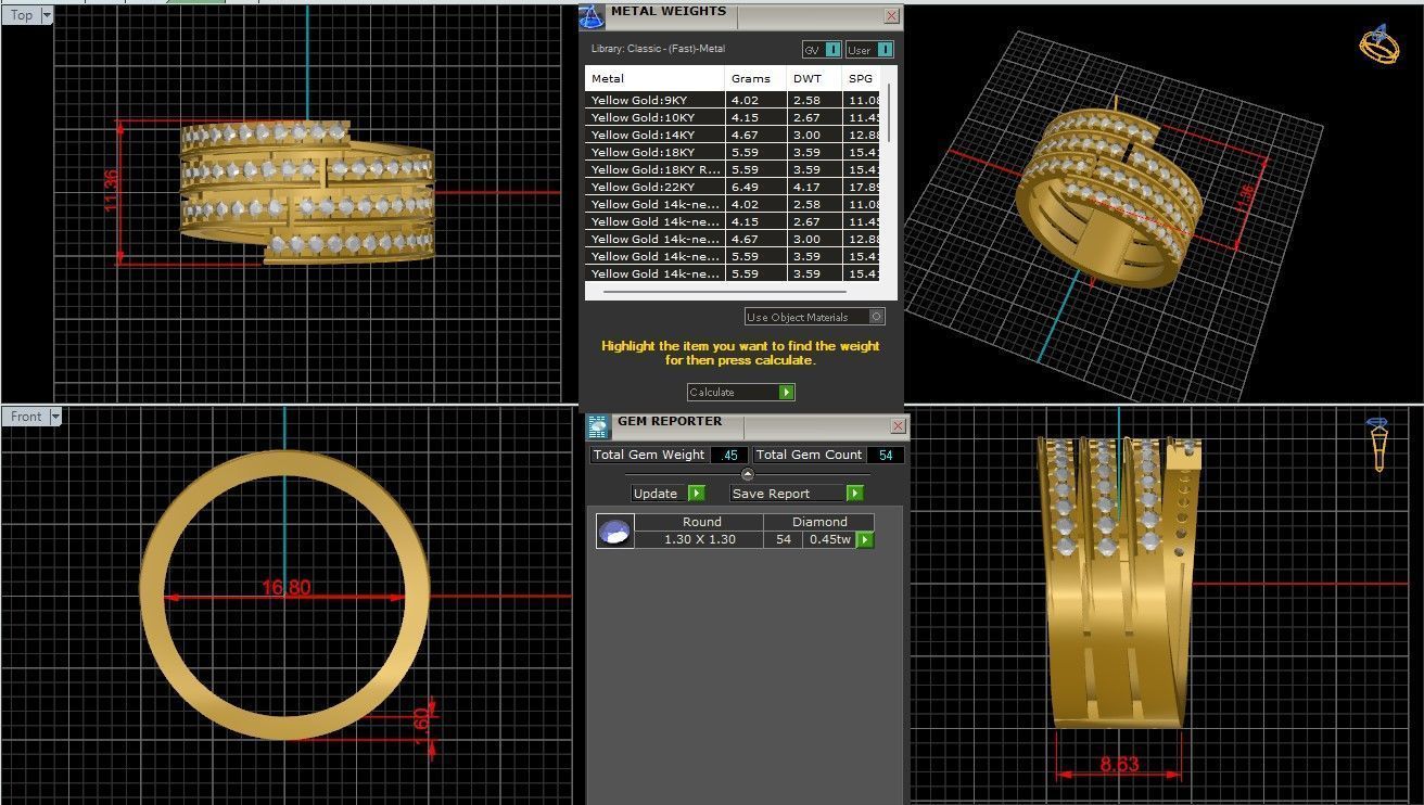 Wire diamond ring 3dm stl render detail 3D print model_1