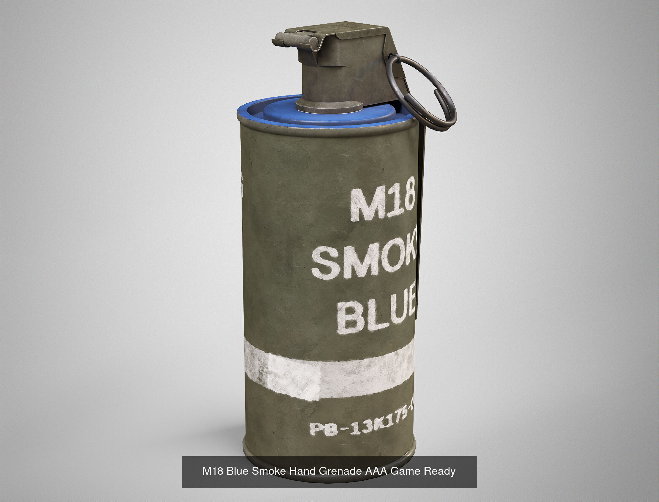 6 Smoke Grenade Pack - M18 M83 Hand Grenades AAA Game Ready 3D Model Collection_1