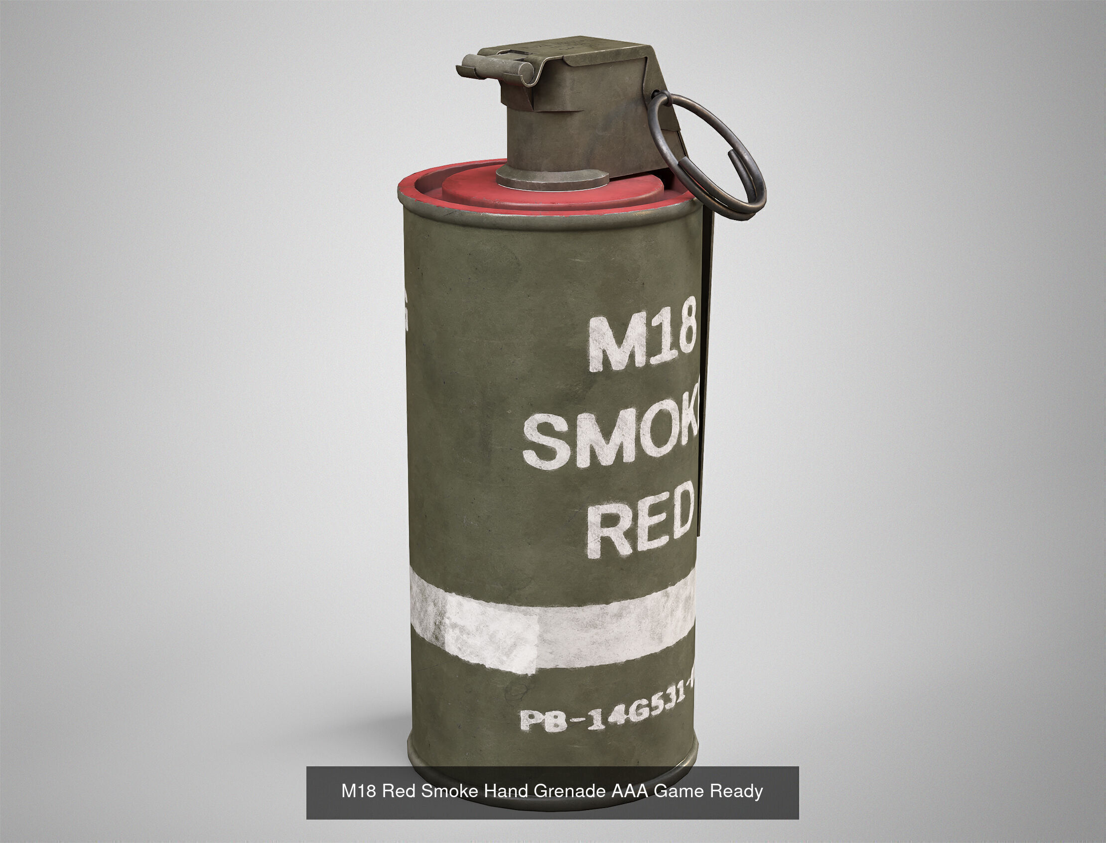 6 Smoke Grenade Pack - M18 M83 Hand Grenades AAA Game Ready 3D Model Collection_5