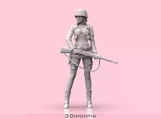 USA Woman Soldier WW2