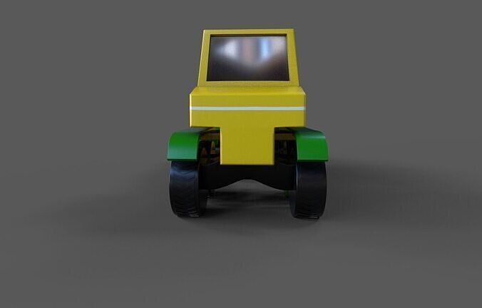 Toy Concrete Mixer Truck Low-poly 3D model 2