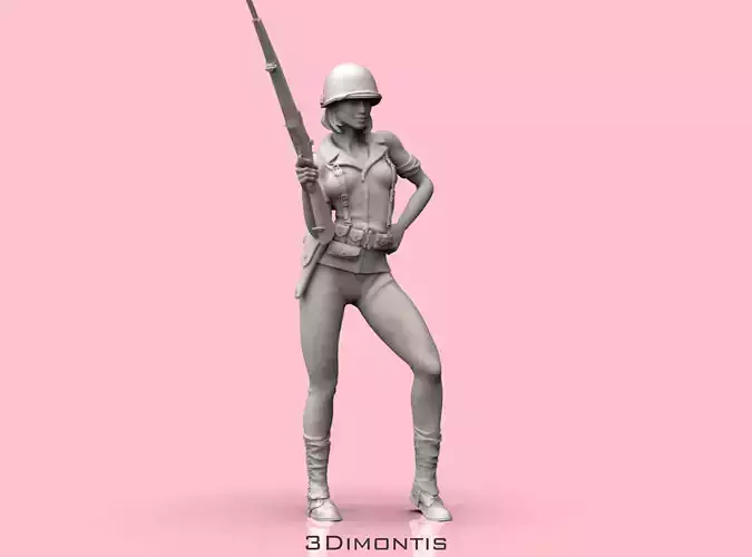 USA Woman Soldier WW2