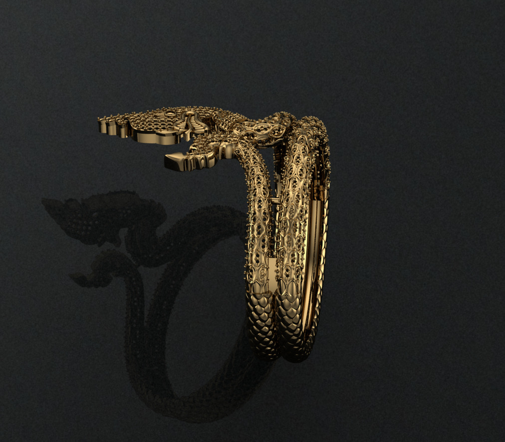 Naga Braceletes Khmer Curlture 3D print model_2