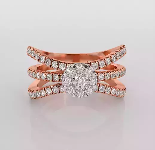 Wire Italian diamond ring 3dm stl render detail 3D print model Wire Italian diamond ring 3dm stl render detail 3D print model