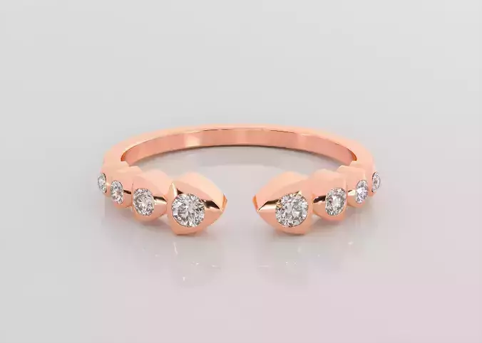 Snake Inspiration Italian diamond ring 3dm stl render detail  3D print model