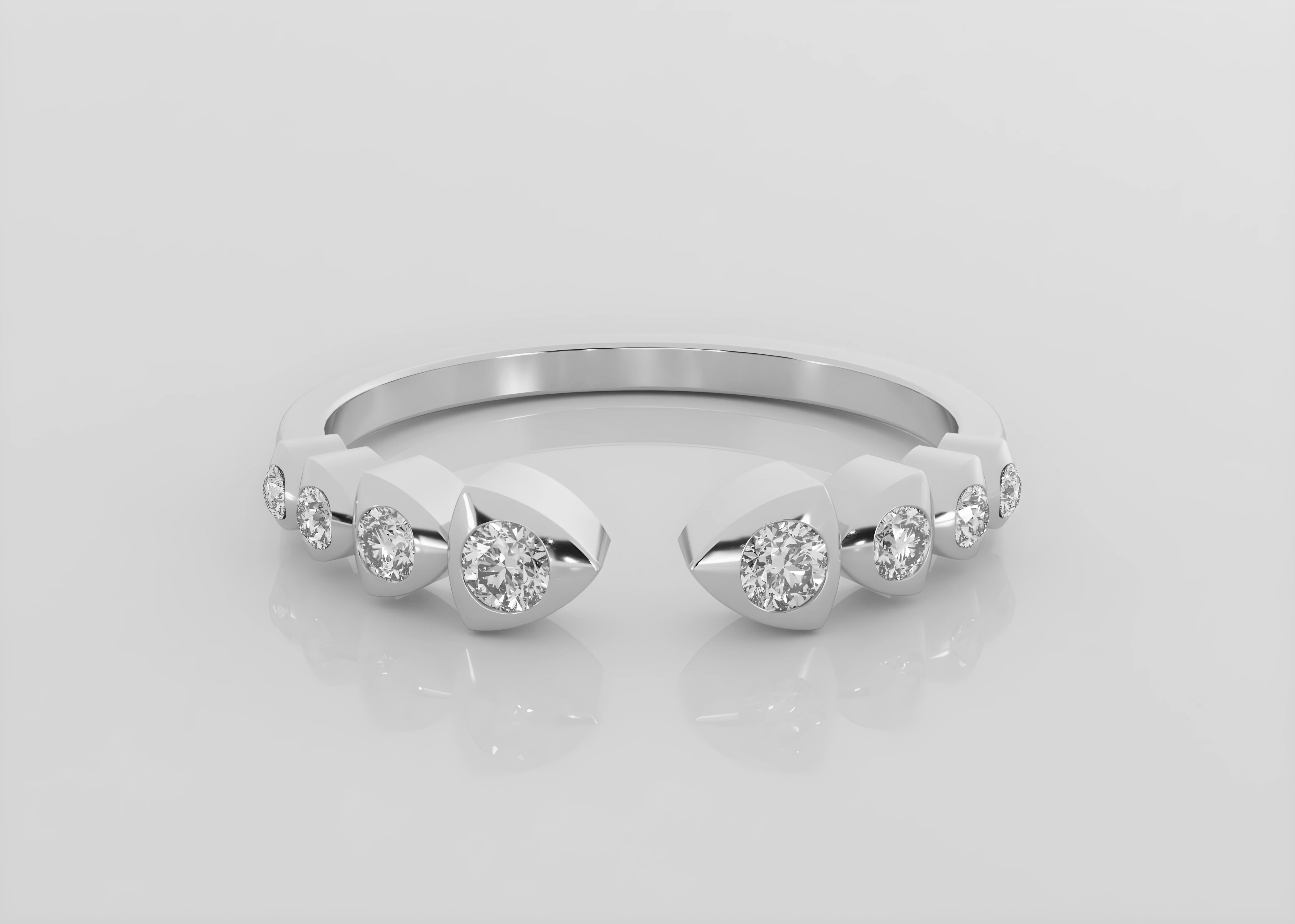 Snake Inspiration Italian diamond ring 3dm stl render detail 3D print model_3