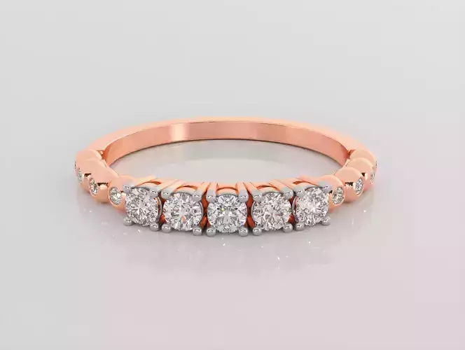 Italian diamond band ring 3dm stl render detail 