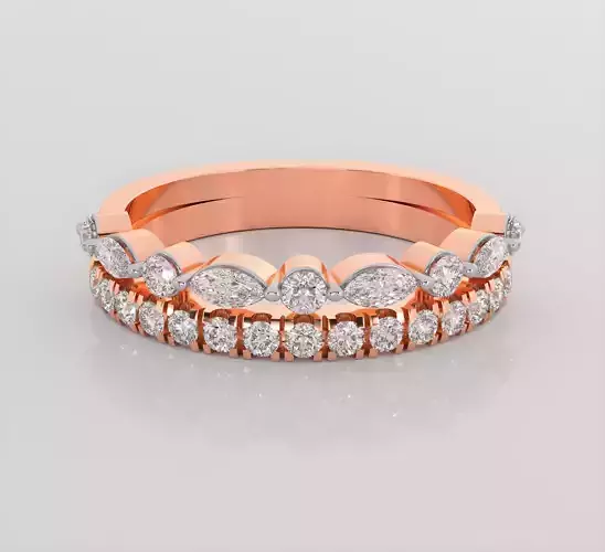 Italian diamond ring 3dm stl render detail 