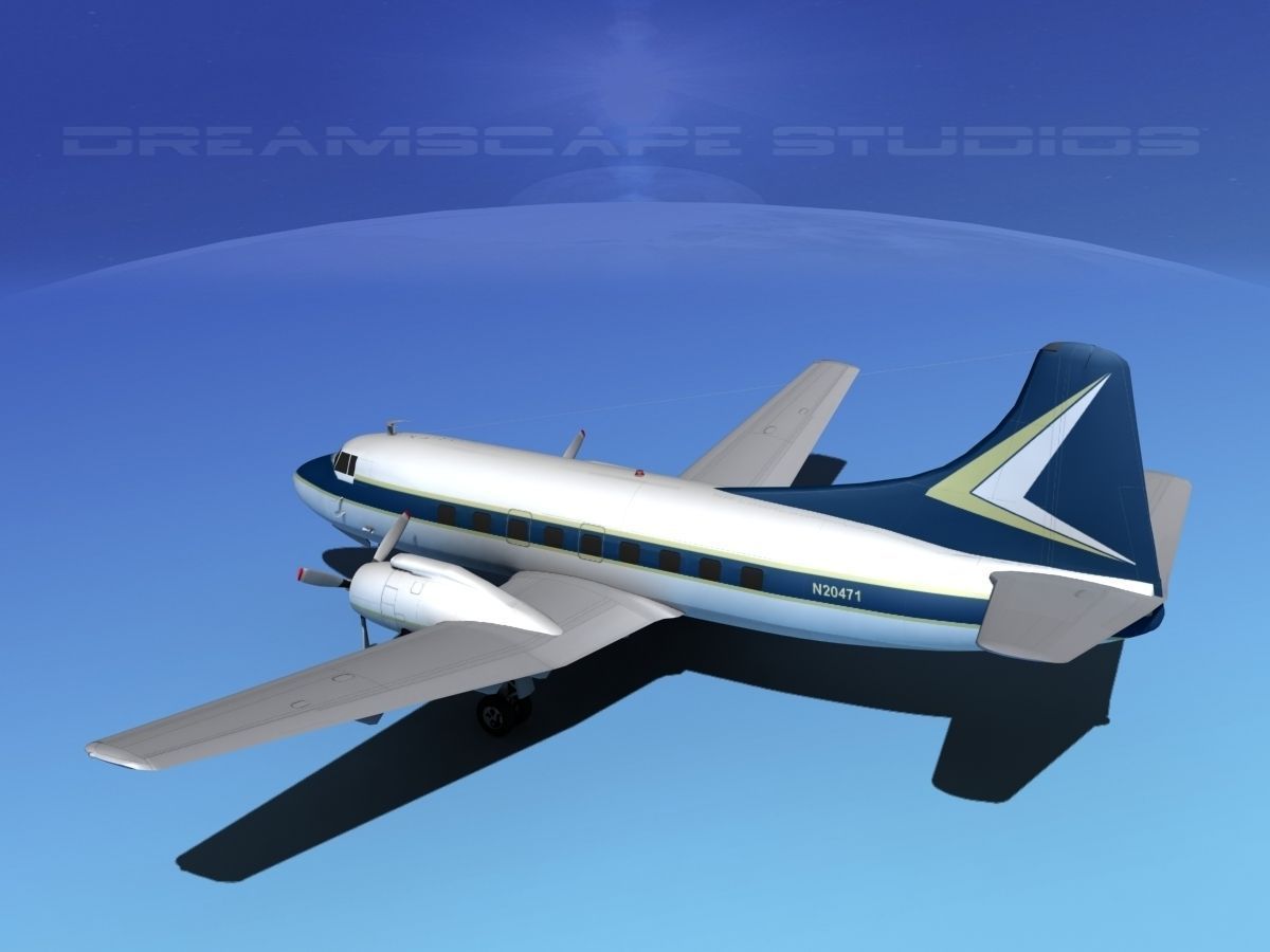 Martin 202 Executive 2 3D model_4