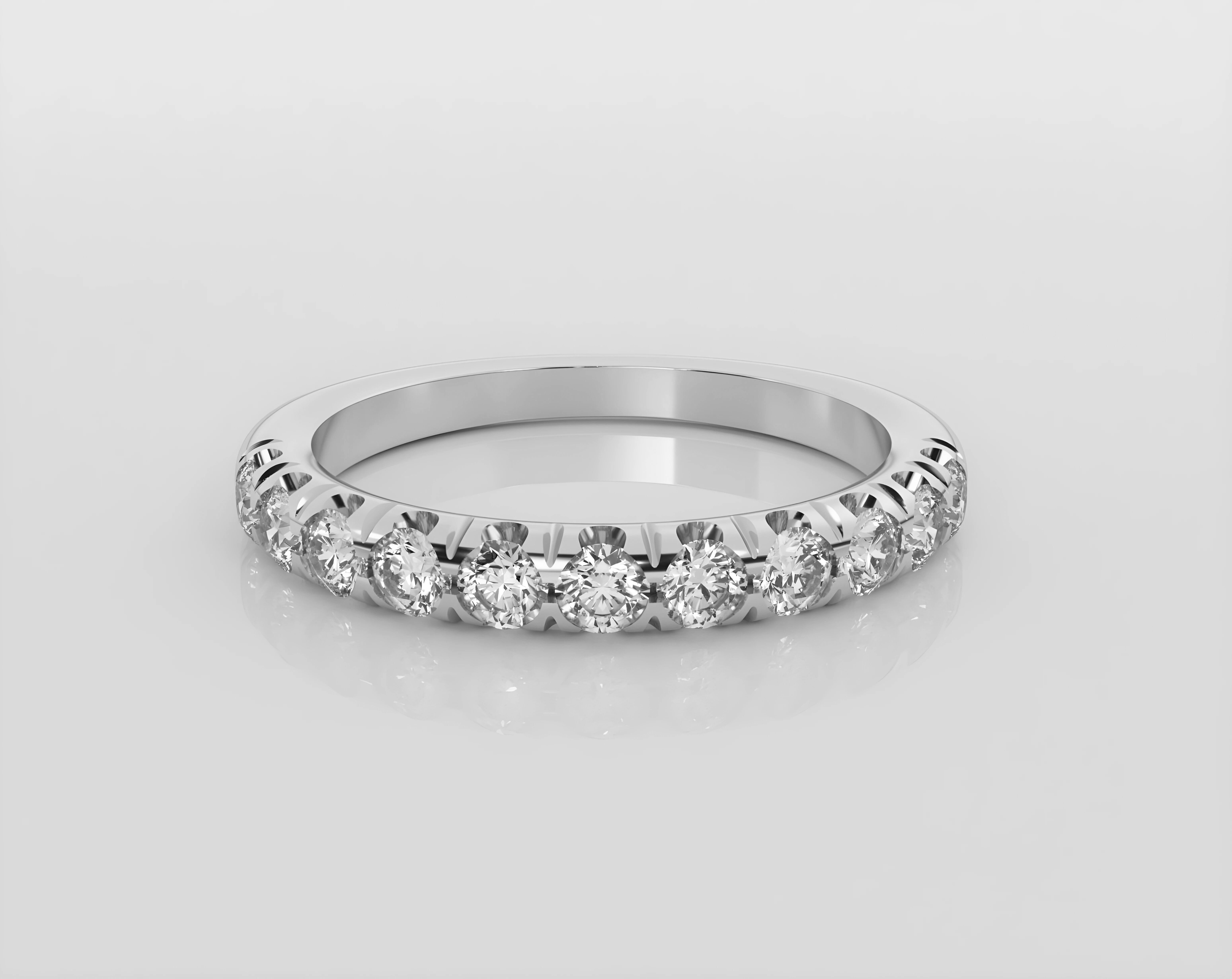 Italian band diamond ring 3dm stl render detail 3D print model_3