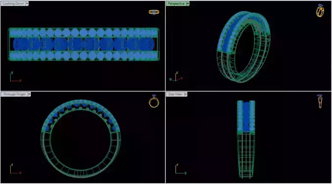 Round Cut Diamond Band