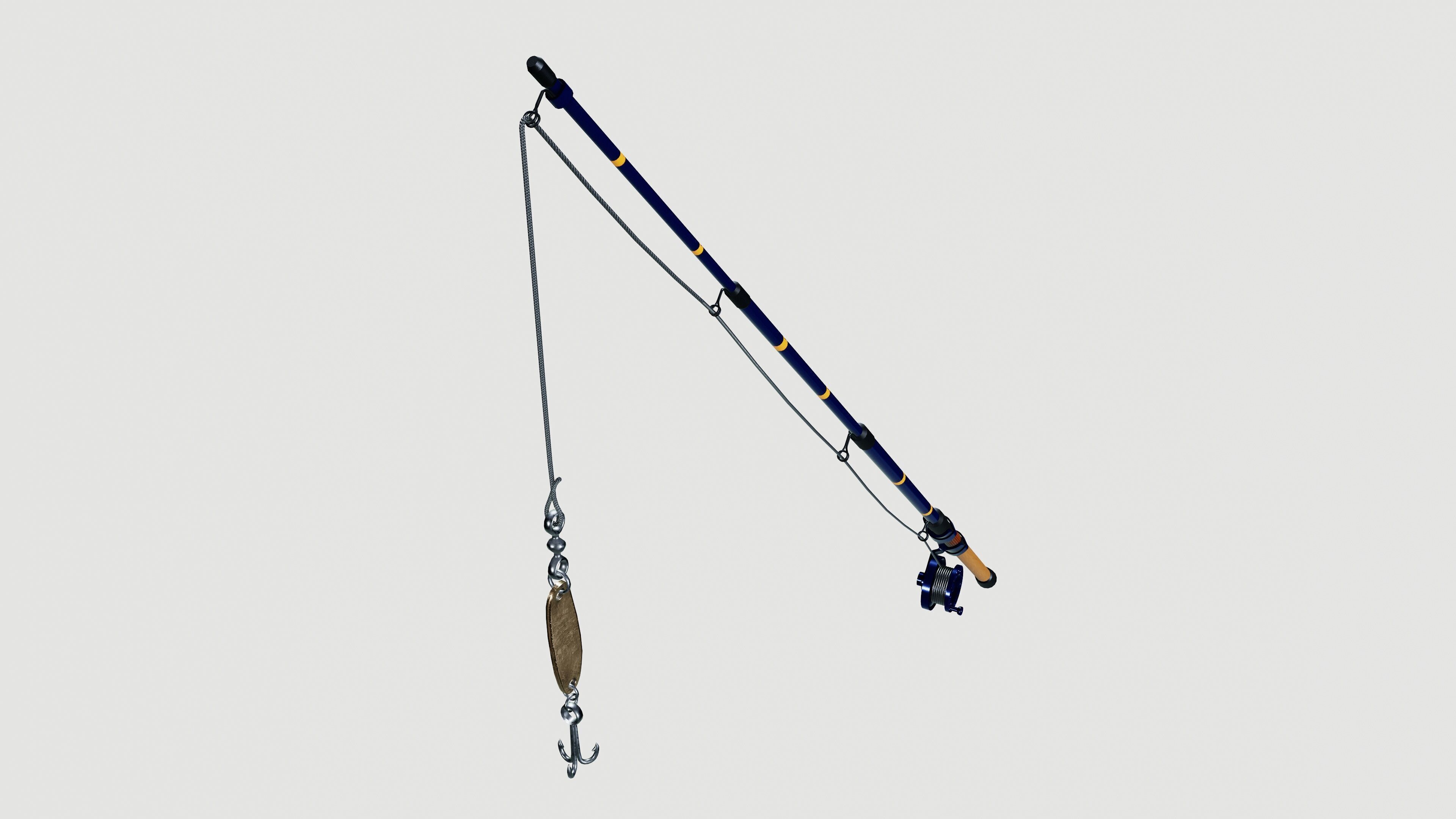 Fishing rod 3D model_3
