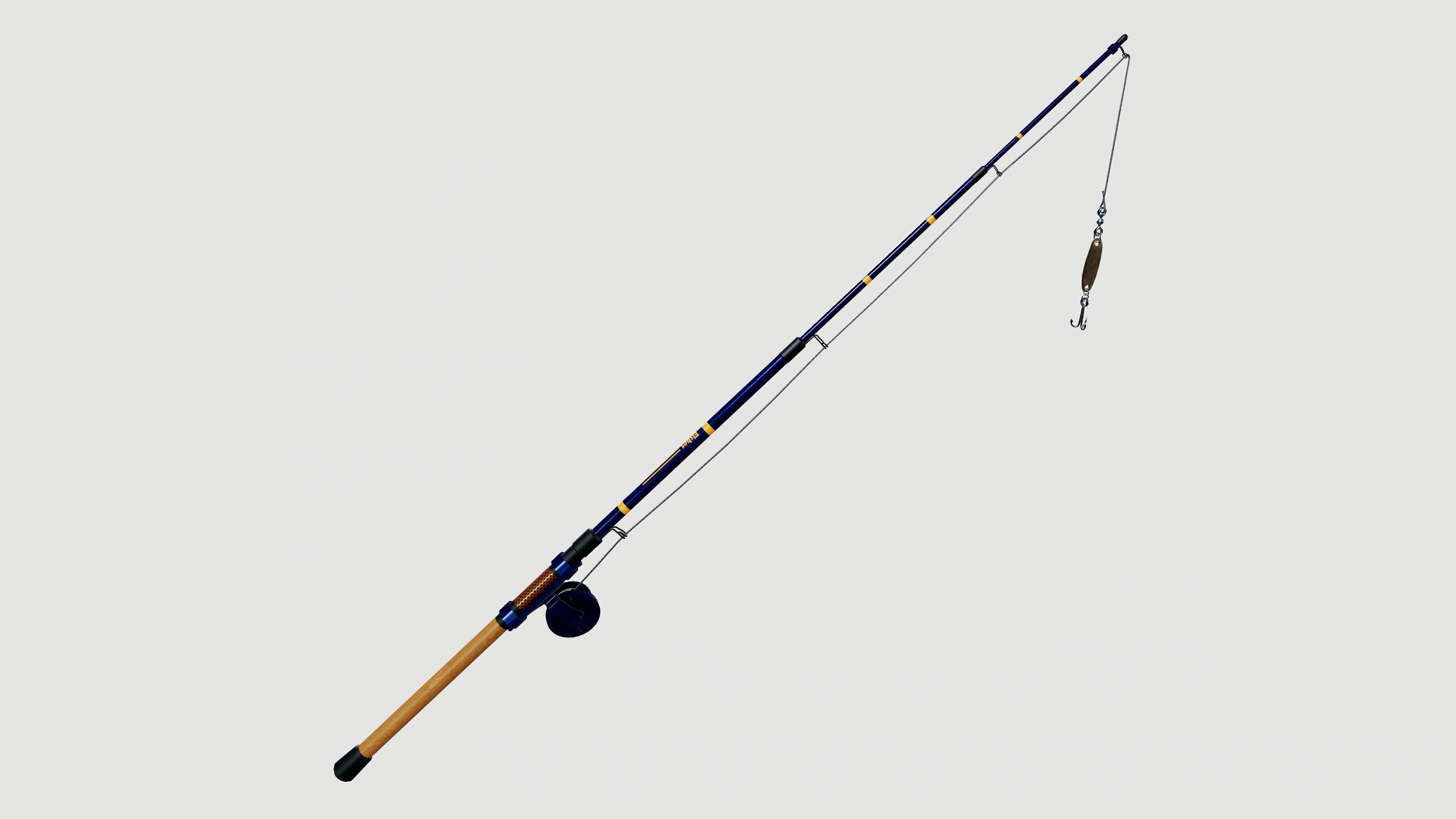 Fishing rod 3D model_2