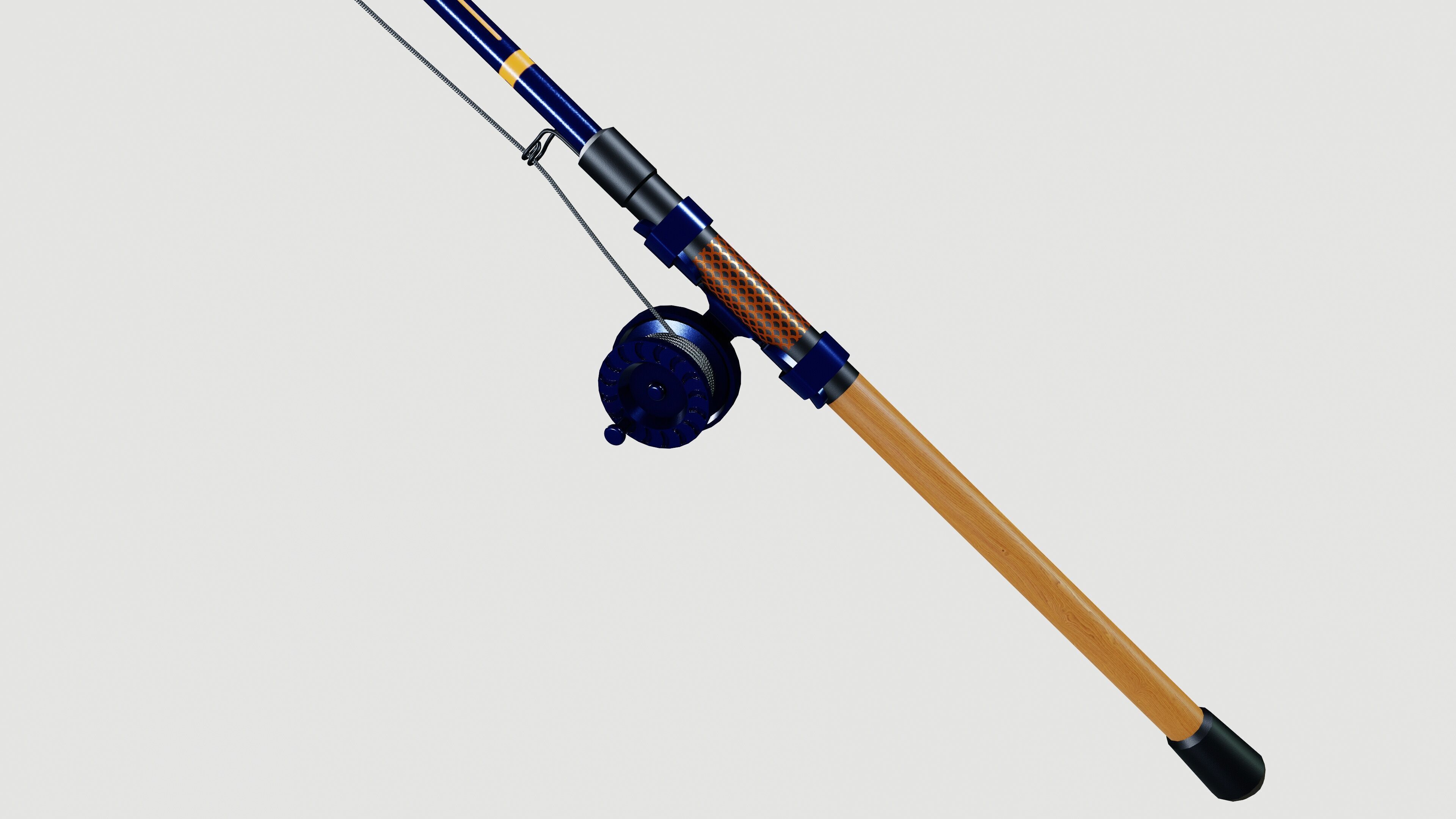 Fishing rod 3D model_4