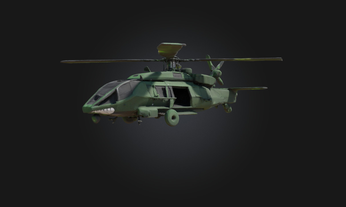 Stealth Chopper on Standby Silent Guardian Ready for Action 3D model_10