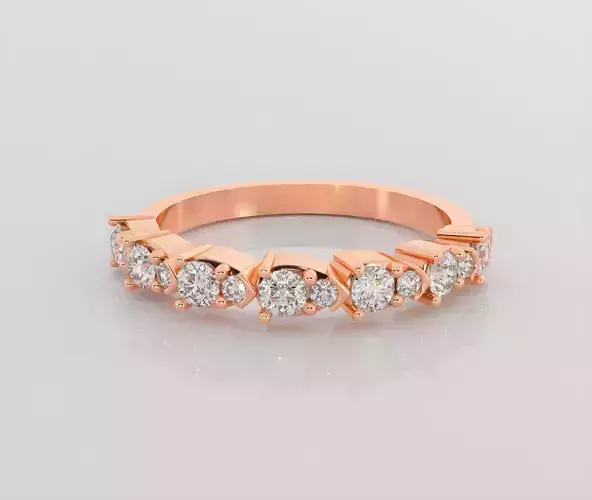 Italian diamond ring 3dm stl render detail 