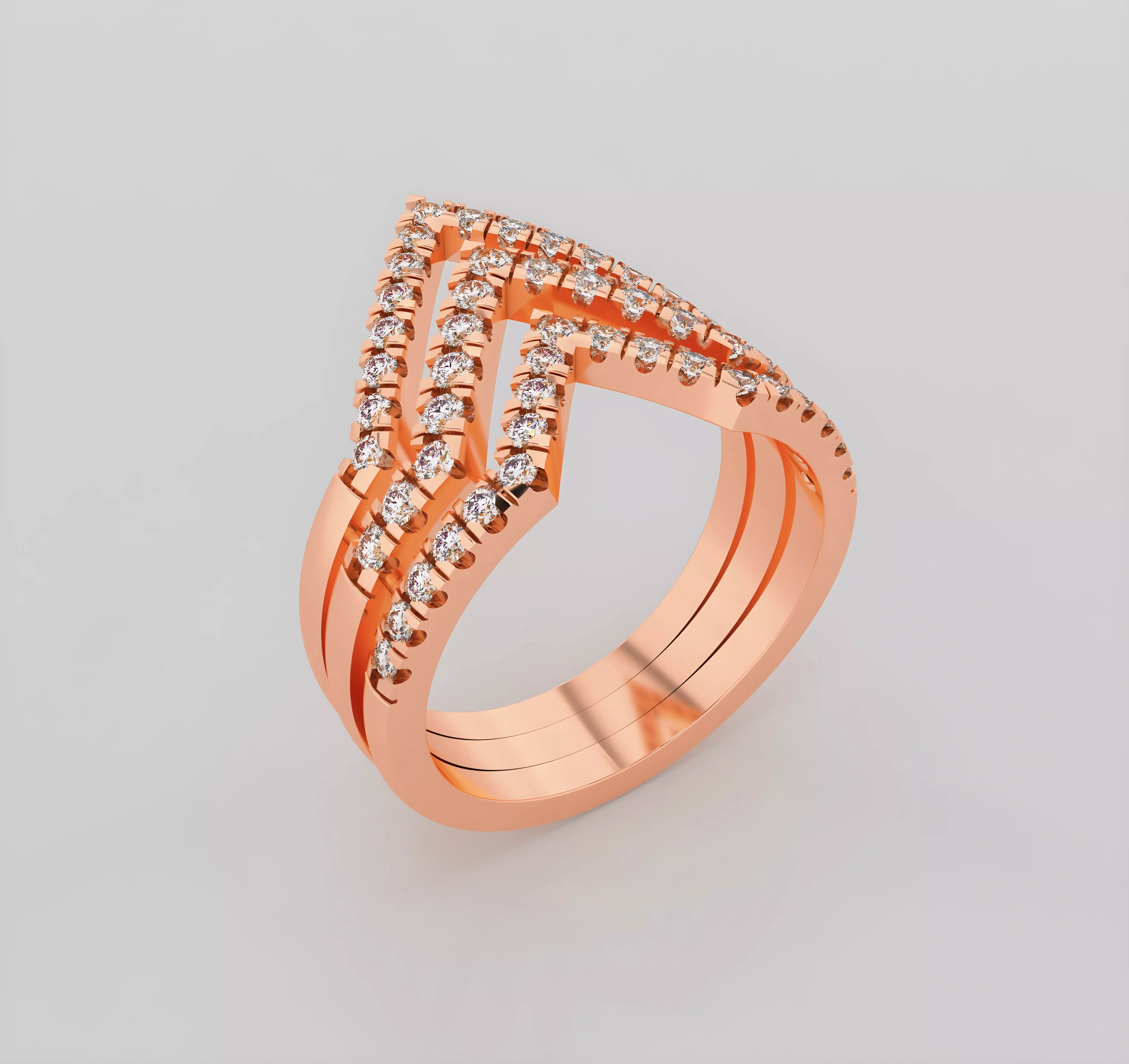 Wire diamond ring 3dm stl render detail  3D print model_0