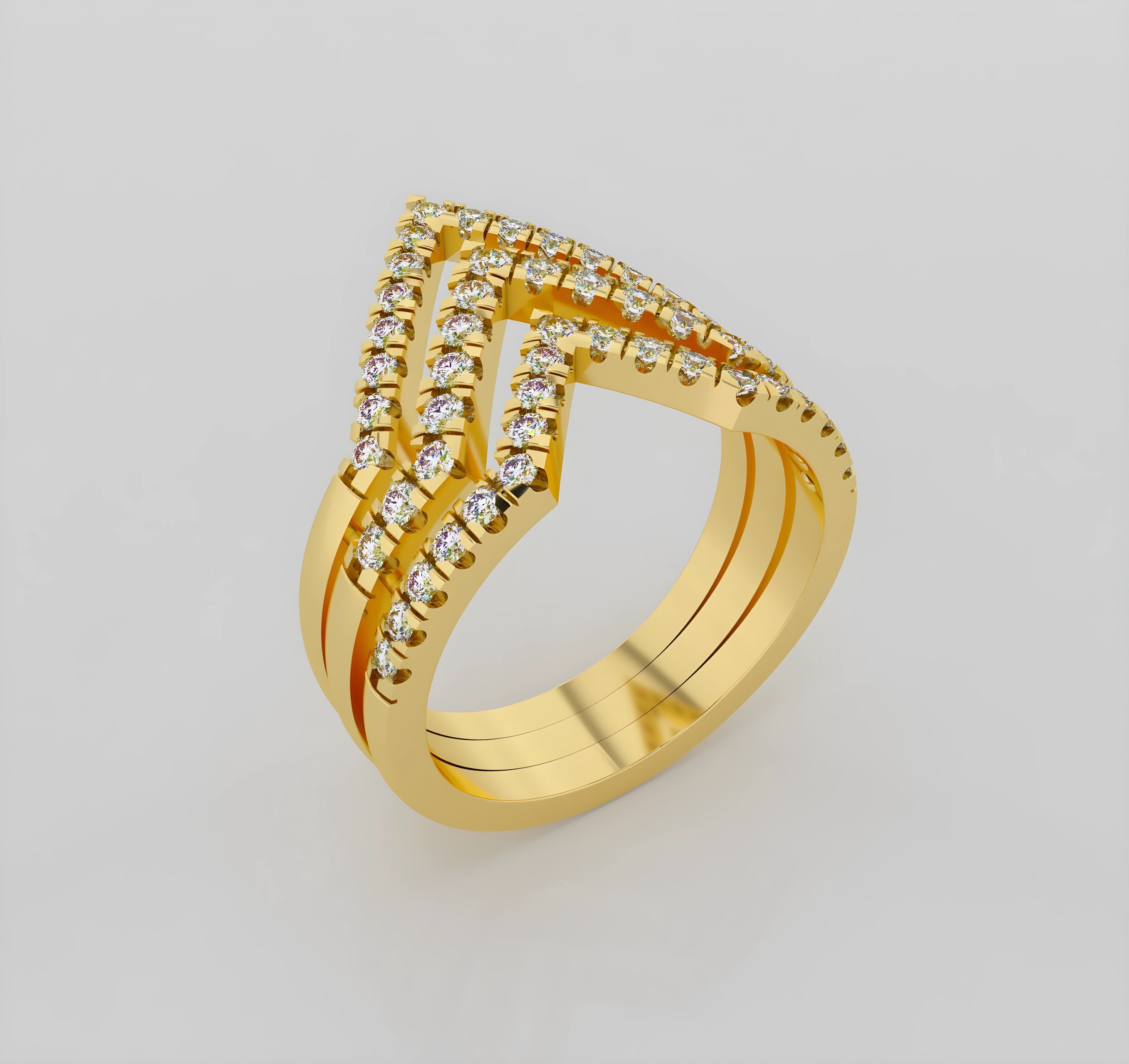 Wire diamond ring 3dm stl render detail  3D print model_2