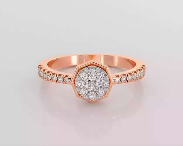 Italian diamond ring 3dm stl render detail 