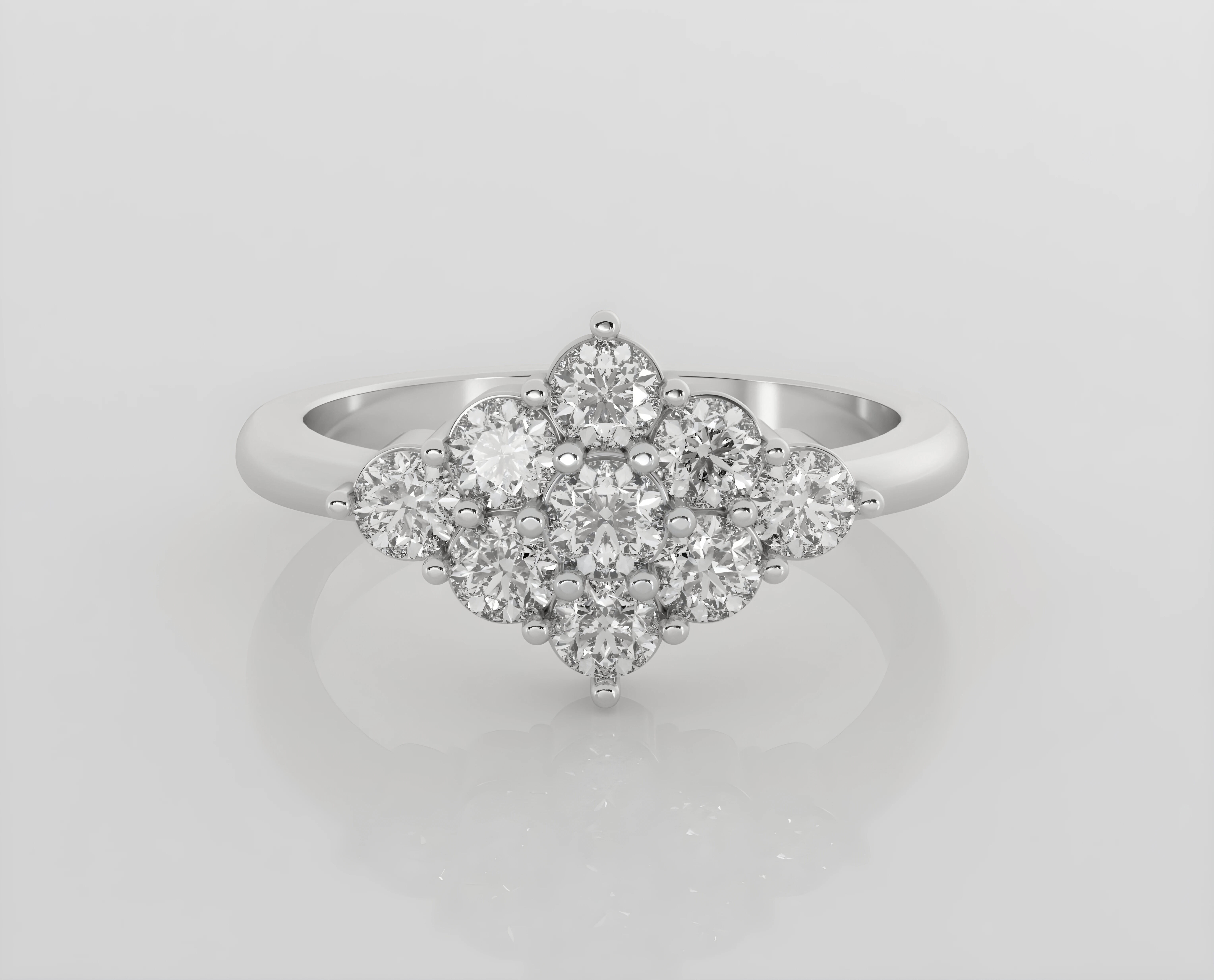 Italian diamond ring 3dm stl render detail  3D print model_3