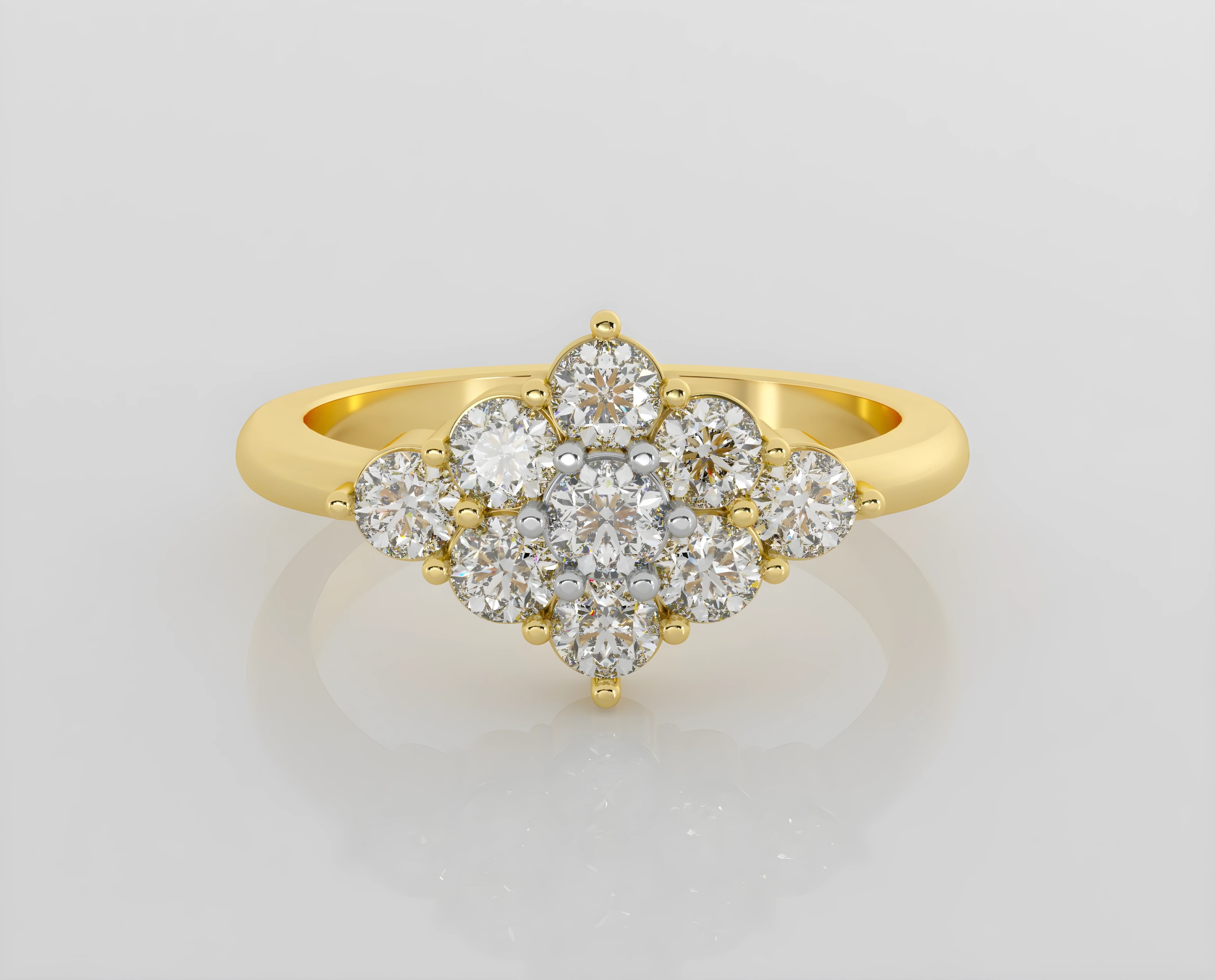 Italian diamond ring 3dm stl render detail  3D print model_2