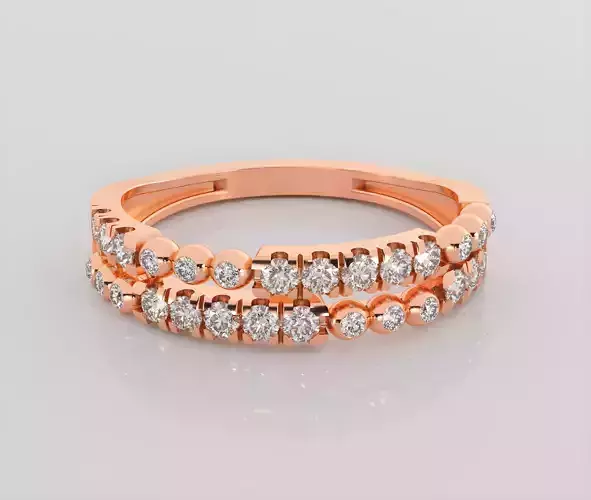 Wire Italian diamond ring 3dm stl render detail 