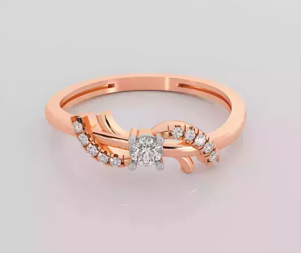 Italian diamond ring 3dm stl render detail 