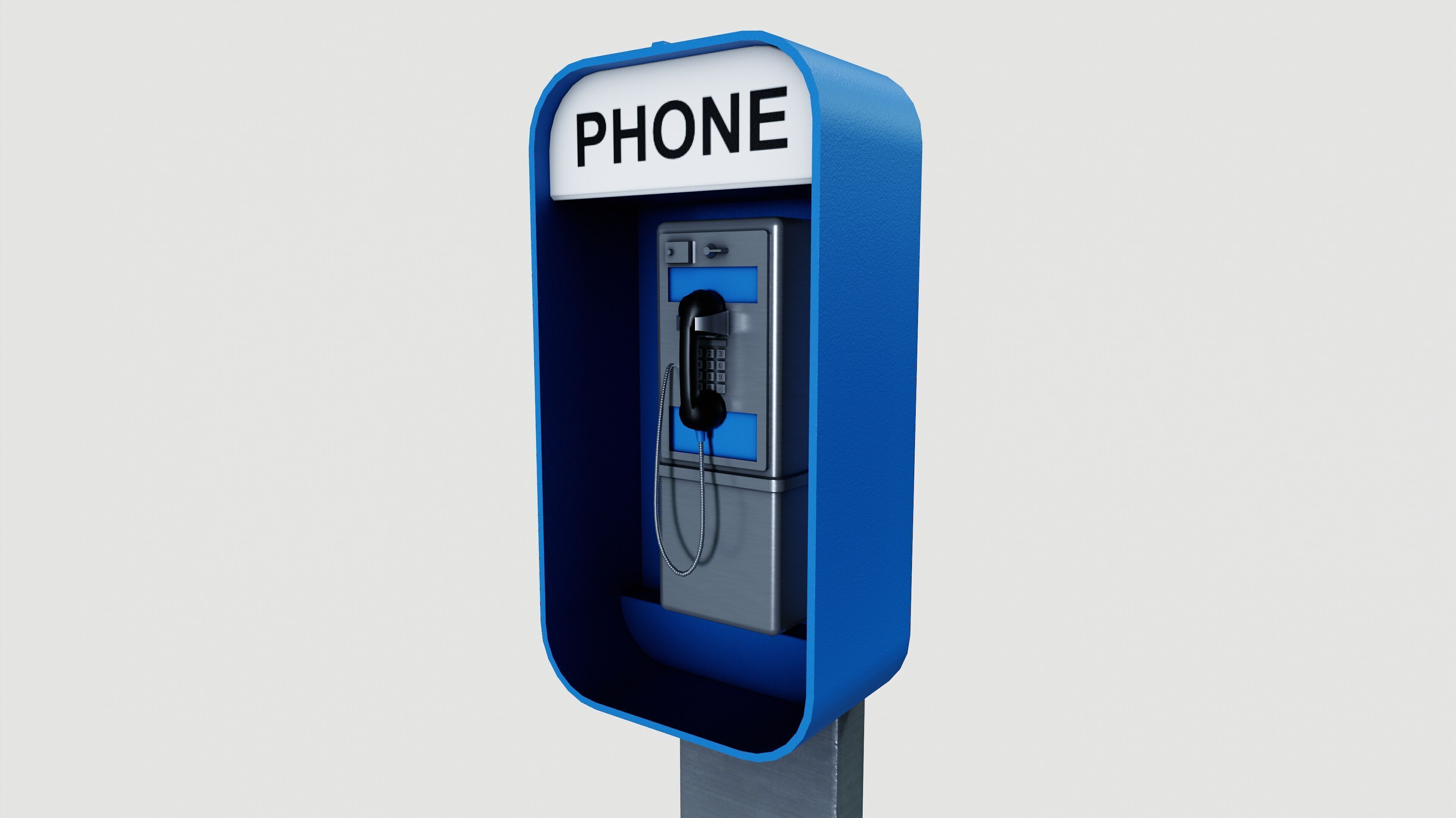 Pay Phone 3D model_4