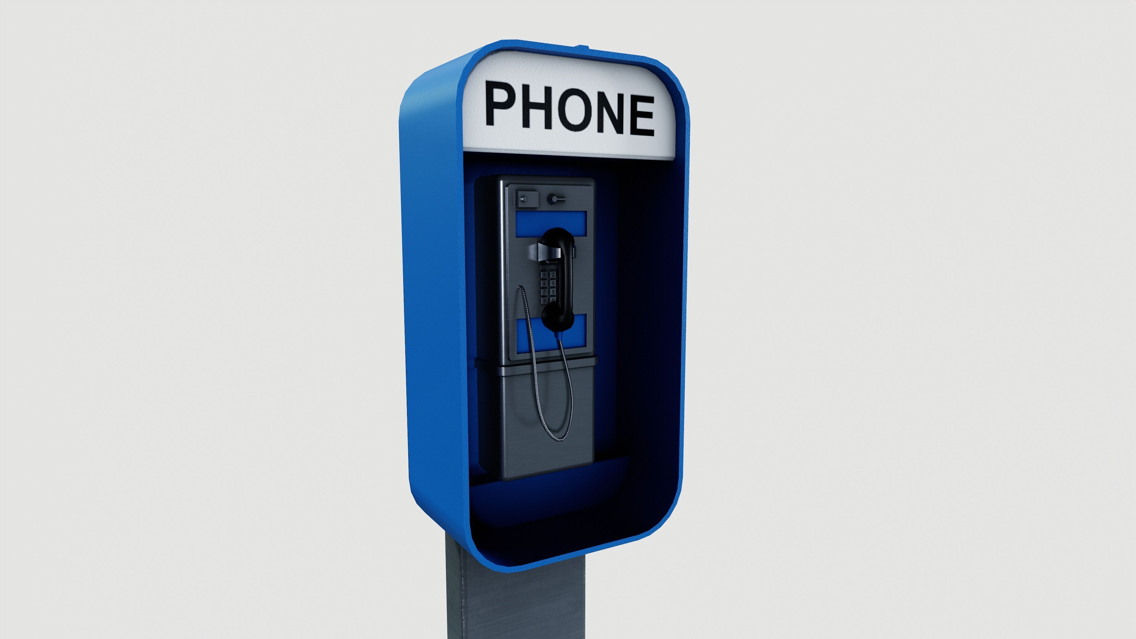 Pay Phone 3D model_5