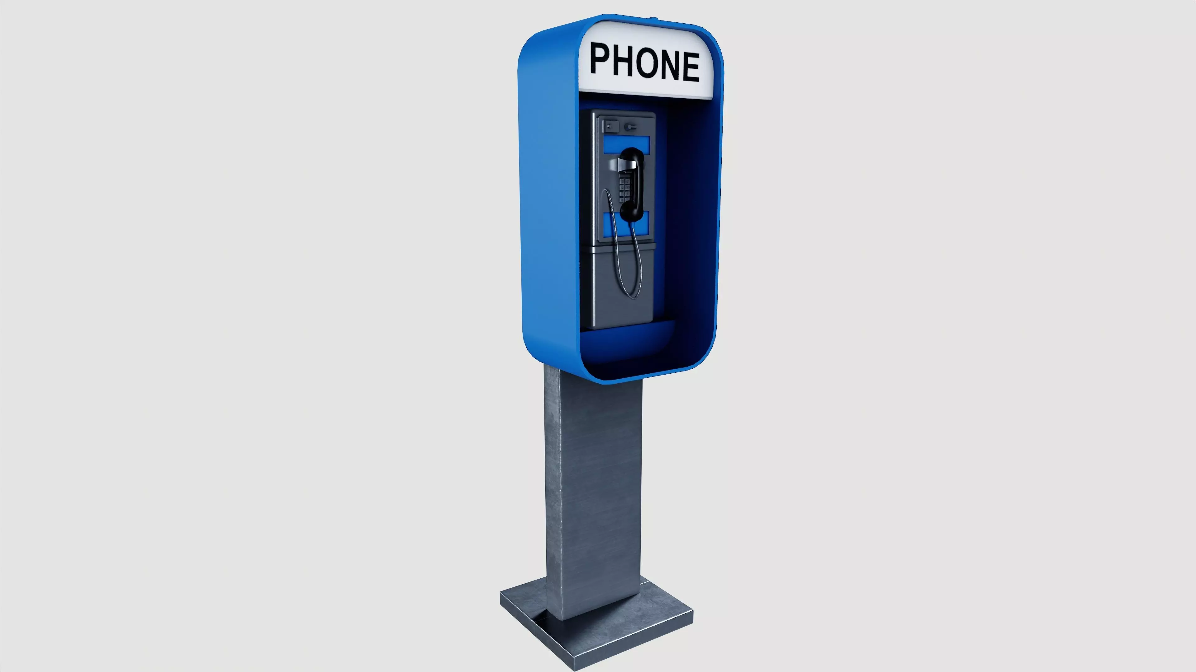 Pay Phone 3D model_0