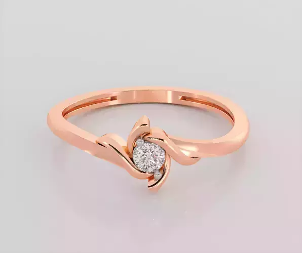 Italian diamond ring 3dm stl render detail 