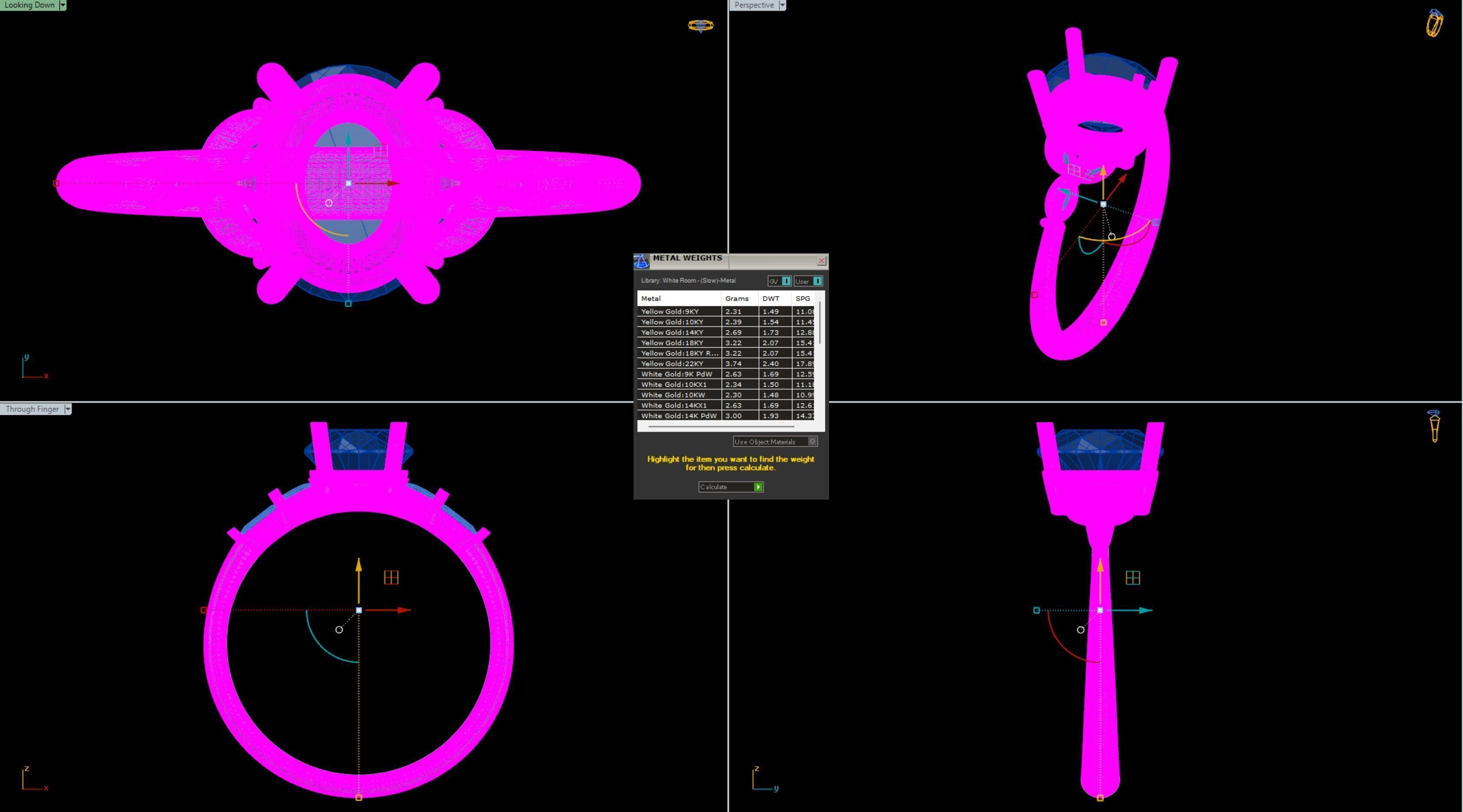 Oval Shape Engagement Ring  3D print model_3