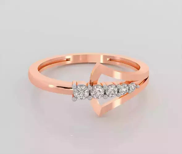 Italian diamond ring 3dm stl render detail 