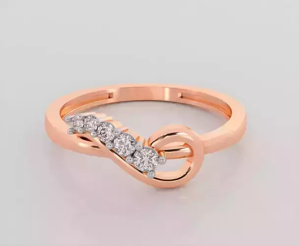Italian diamond ring 3dm stl render detail 
