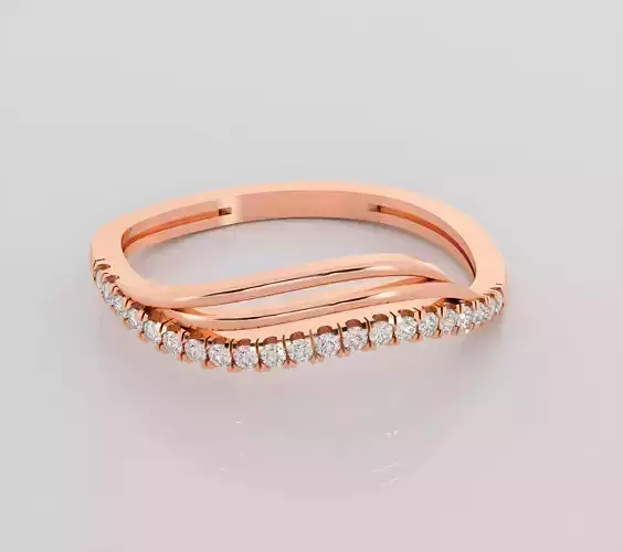 Italian diamond ring 3dm stl render detail 