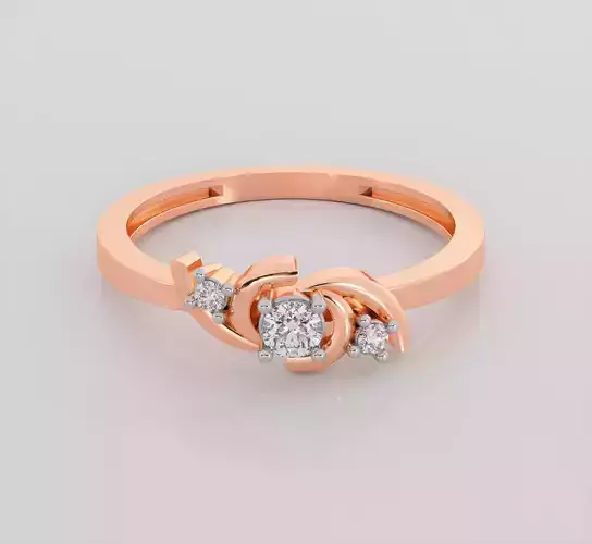 Italian diamond ring 3dm stl render detail 