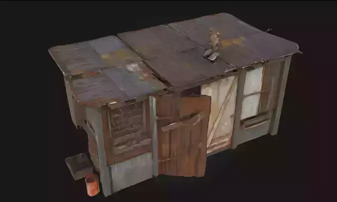 Rustic Shelter  Simple Refuge Blending with Nature