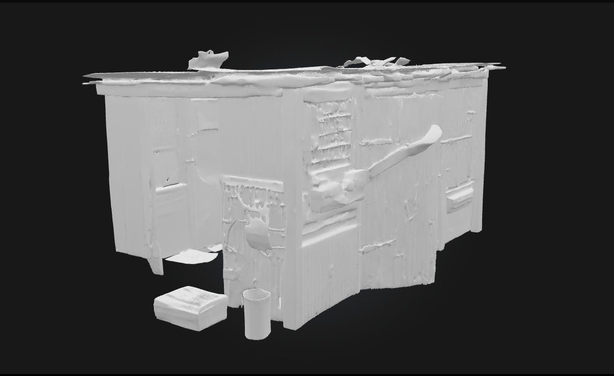 Rustic Shelter Simple Refuge Blending with Nature 3D model_8